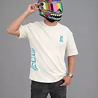 Unisex Urban Bear Embroidered Oversized Tee