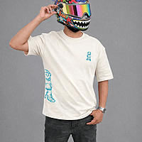 Unisex  Urban Bear Embroidered Oversized Tee