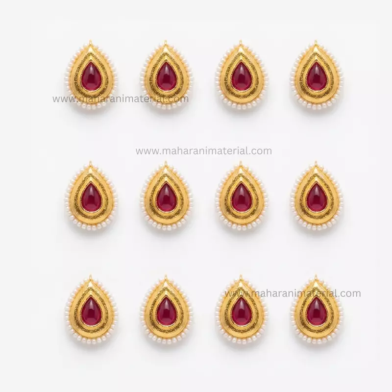 Kundan Moti Drop L
