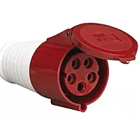 5 Pin/32A Industrial Socket With Plug IP44 Waterproof (Plug & Straight Socket set)