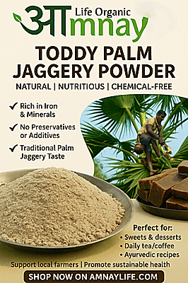 Palmyra (Taad) Jaggery Powder (100% Chemical Free, No Preservative)-n