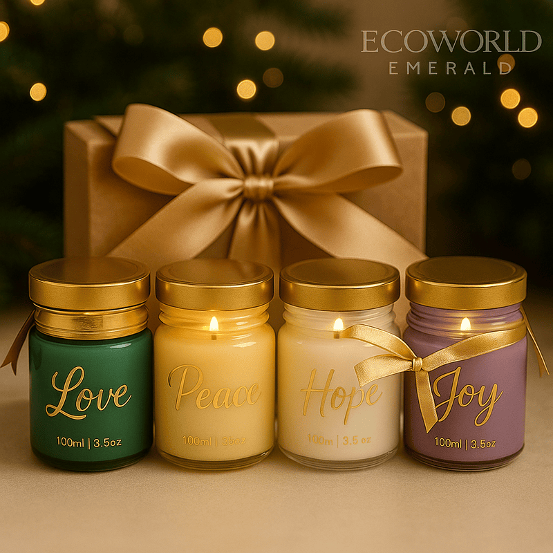 Christmas Serenity Candle Gift Set – Love, Peace, Hope & Joy Collection