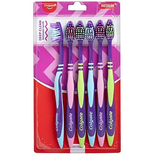 Colgate Zigzag Medium Toothbrush (1pc x 6)
