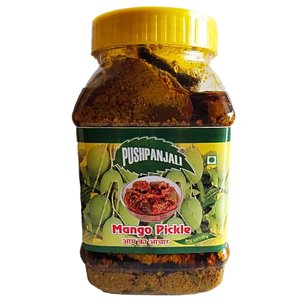 Pushpanjali Mango Pickle in Mustard Oil – Traditional Spicy & Tangy Achar | Authentic Indian Taste