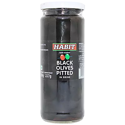 Habit - Black Olive Pitted 430 Grams