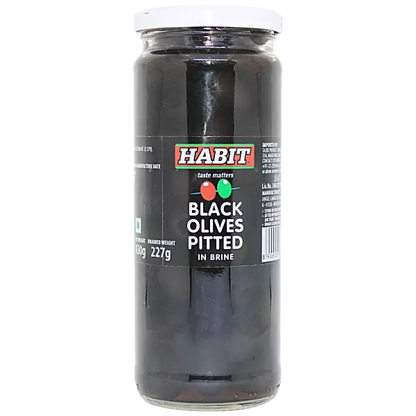 Habit - Black Olive Pitted 430 Grams