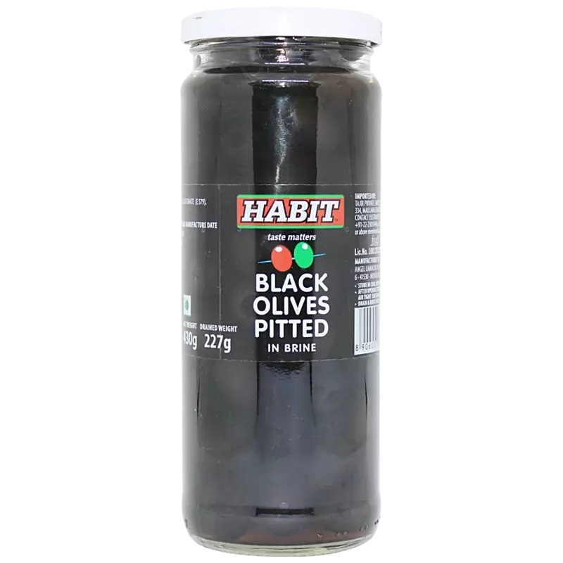 Habit - Black Olive Pitted 430 Grams
