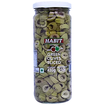 Habit - Green Olive Sliced 430 Grams
