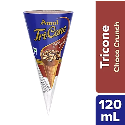 AMUL TRICONE CHOCO CRUNCH 120ML