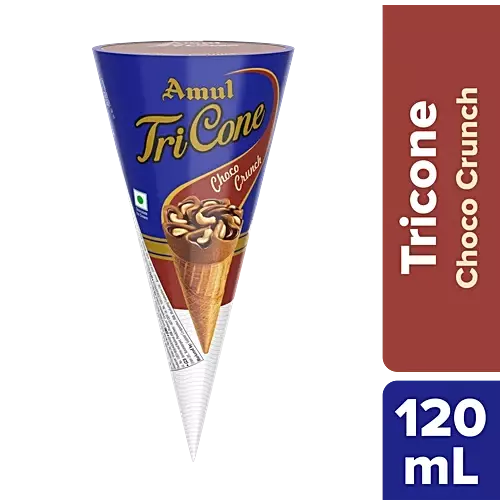 AMUL TRICONE CHOCO CRUNCH 120ML