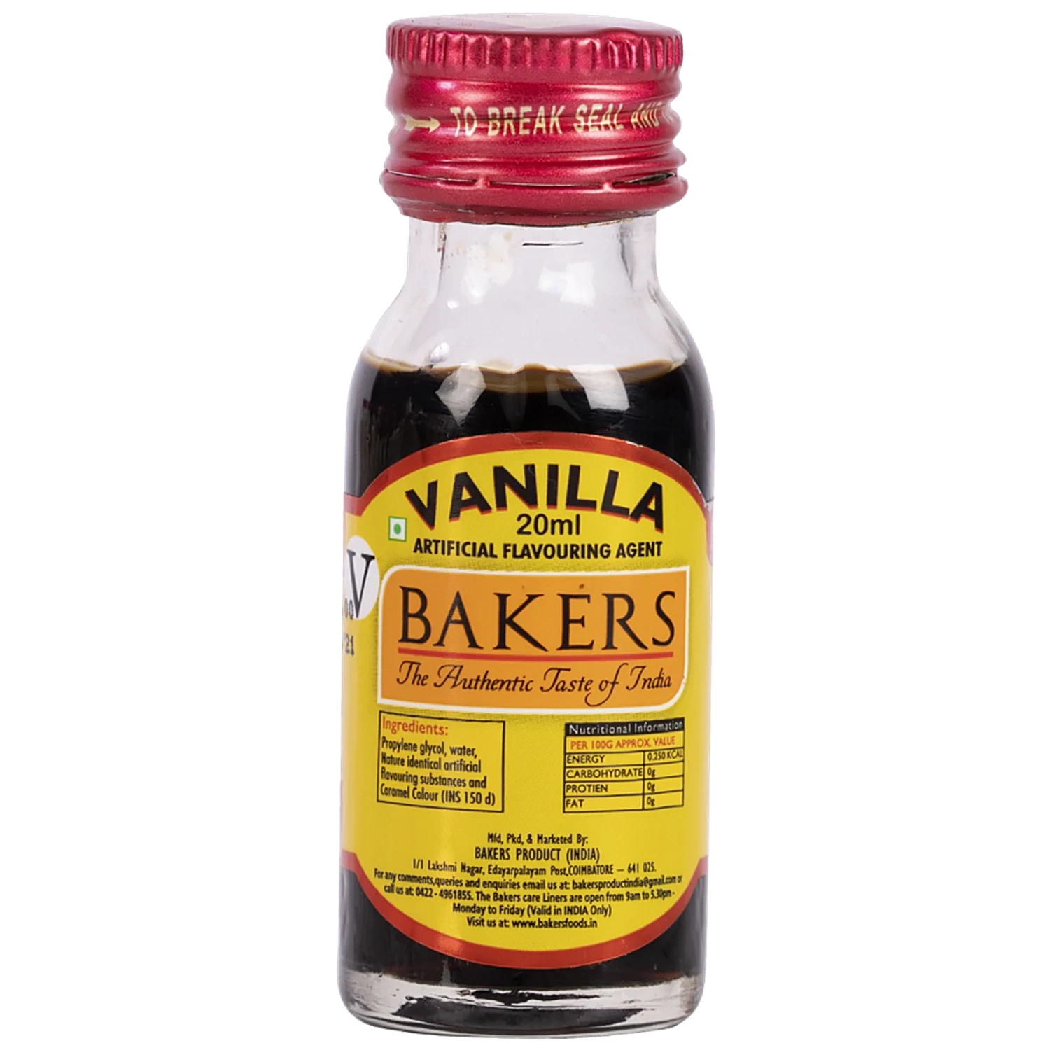 Bakers Vanilla black essence 20ml