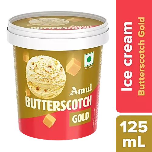 AMUL CUPS BUTTERSCOTCH GOLD 125ML