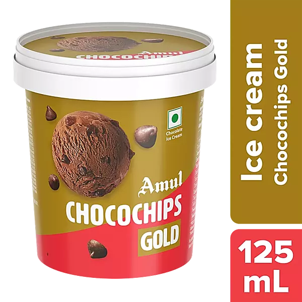AMUL CUPS CHOCOCHIPS GOLD 125ML