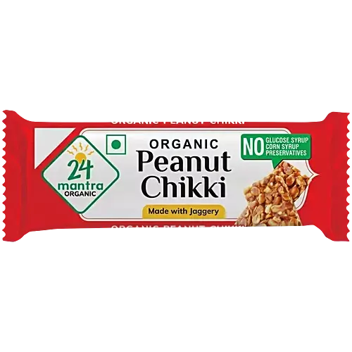 24 MANTHRA ORGANIC PEANUT CHIKKI 18G
