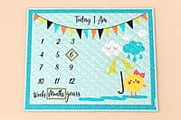 Baby Monthly Milestone Cotton Blanket & Photo Props – Story Baby Monthly Milestone Cotton Blanket & Photo Props – Story