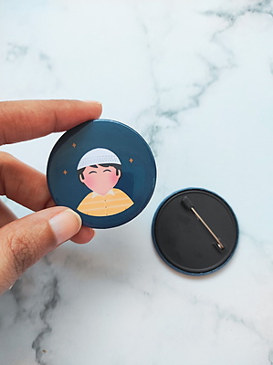 Muslim Boy Pin Badge