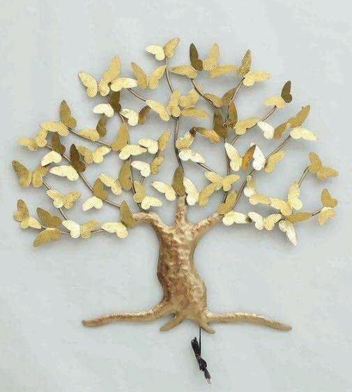 DAD Butterfly Tree Wall Art Sculpture, LED for Living Room, Bedroom, Office - Size (37x2x33 Inches)