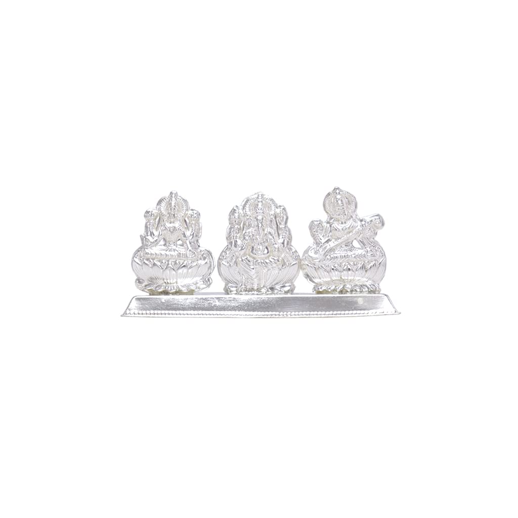Silver Lord Saraswathi,Ganesh,Lakshmi Idol Silver Lord Saraswathi,Ganesh,Lakshmi Idol