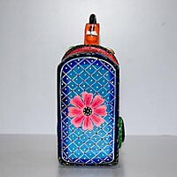 Hand painted pull toy rikshaw home decor gift play item