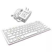 Orange Pi 800 Mini PC Kit with 4GB RAM, 64GB EMMC, Official Keyboard, 800 Keyboard (Pi 800+5V4A Power Supply) With WiFi Connection, White