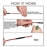 Heat Shrink Wrapping Tube 6mm Repair Mobile Phone Charger Cables, Head Set Wires, Electrical Cables Meter (Black) Heat Shrink Wrapping Tube 6mm Repair Mobile Phone Charger Cables, Head Set Wires, Electrical Cables Meter (Black)