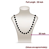 925 Silver Tied Karungali Mala - 8mm, 54 Beads, 30 Inchs  with lab certificate