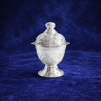 Sterling Silver Kumkum Chimizh – Approx. 12 Grams