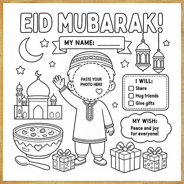 Eid Mubarak – Colour & Frame Kit