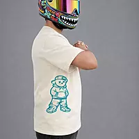 Unisex Urban Bear Embroidered Oversized Tee