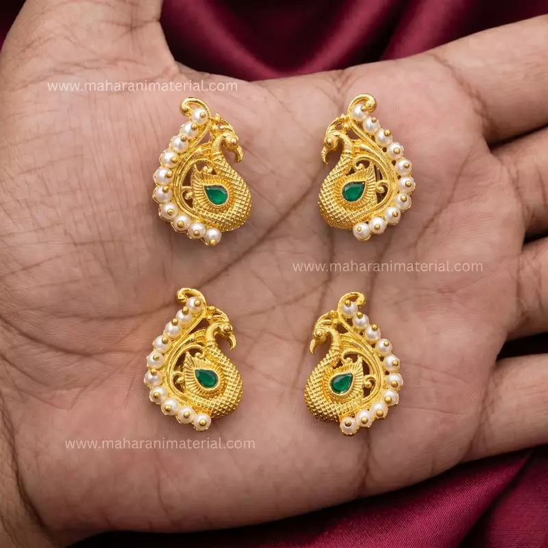 Peacock Pair Kundan