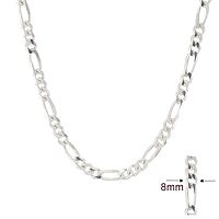 Sterling Silver Men's Figaro Chain