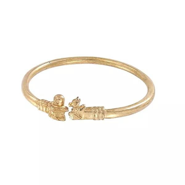 Gold Plated Adjustable Sivanlinga Nandi Kada