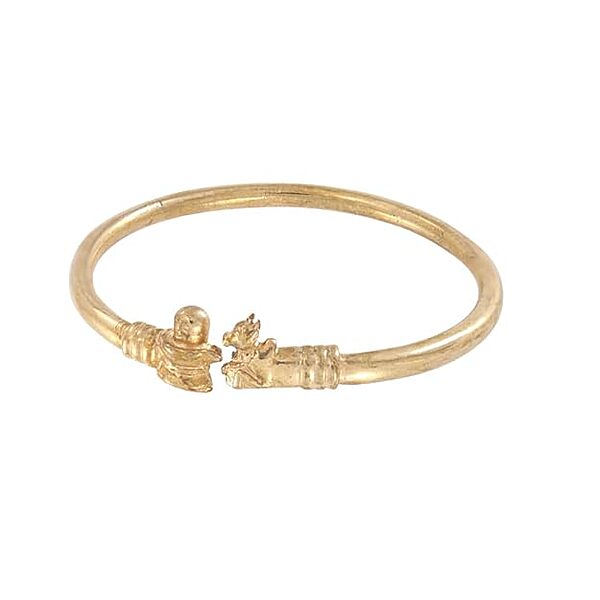 Gold Plated Adjustable Sivanlinga Nandi Kada