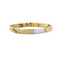 Gold-Plated Silver-Tone Unisex Bracelet
