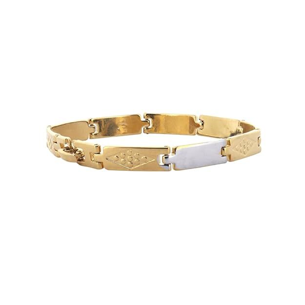 Gold-Plated Silver-Tone Unisex Bracelet