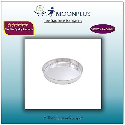 Silver Plain Plate for Pooja,Home (13.3CM)