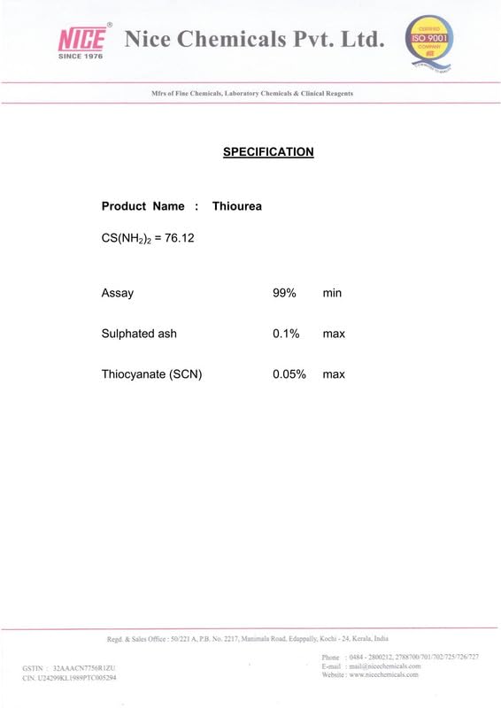 Thiourea 500gm 99% NICE