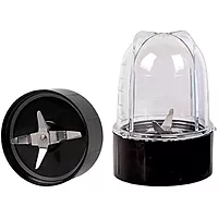 Bullet Mixer Juicer Jar (300ml & 500 ml) Black Universal 4-Teeth