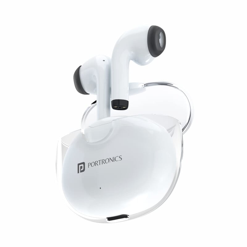 Portronics Harmonics Twins S4 Wireless Earbuds White