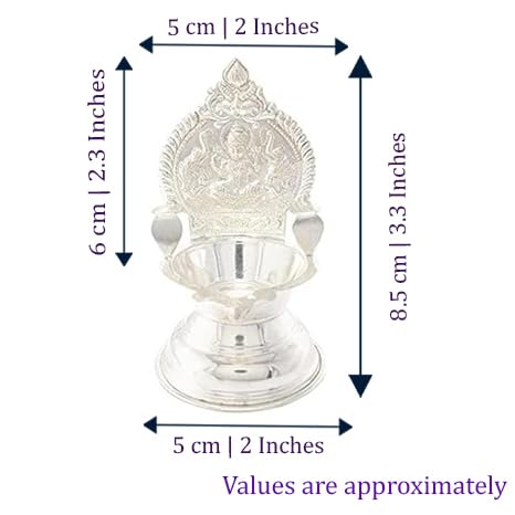 Silver Plate with Kamakshi Diya