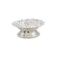 Sterling Silver Agarbatti Stand Lotus Design Incense Dhoop Sticks Holder