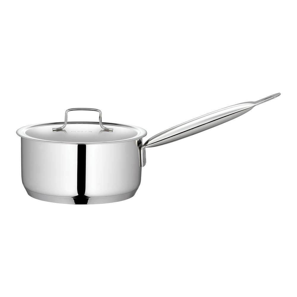 Borosil Stainless Steel Sauce Pan / Milk Pan / Tea Pan With Lid, Induction Friendly, Impact Bonded Tri-ply Bottom, 1.5 L