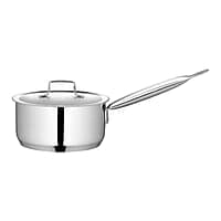 Borosil Stainless Steel Sauce Pan / Milk Pan / Tea Pan With Lid, Induction Friendly, Impact Bonded Tri-ply Bottom, 2.2 L