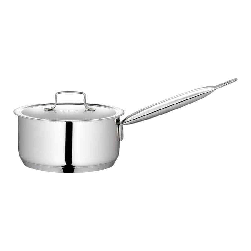 Borosil Stainless Steel Sauce Pan / Milk Pan / Tea Pan With Lid, Induction Friendly, Impact Bonded Tri-ply Bottom, 2.2 L