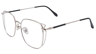 Unisex Medium Square Spectacle Frame. Rose Gold Metal Frame Unisex Medium Square Spectacle Frame. Rose Gold Metal Frame
