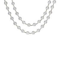 Pure Silver Sphatik mala Crystal Jaap Mala for Pooja