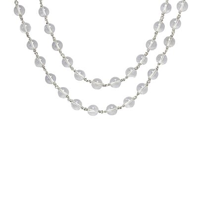 Pure Silver Sphatik mala Crystal Jaap Mala for Pooja Pure Silver Sphatik mala Crystal Jaap Mala for Pooja