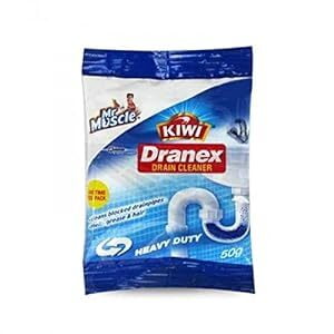 KIWI Mr. Muscle Dranex Drain Cleaner, 50 g Pouch (Pack of 2) KIWI Mr. Muscle Dranex Drain Cleaner, 50 g Pouch (Pack of 2)