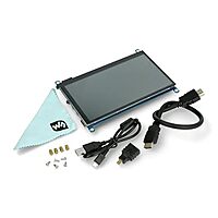 7inch QLED Quantum Dot Display, Capacitive Touch, 1024×600, G+G Toughened Glass Panel, Various Systems Support