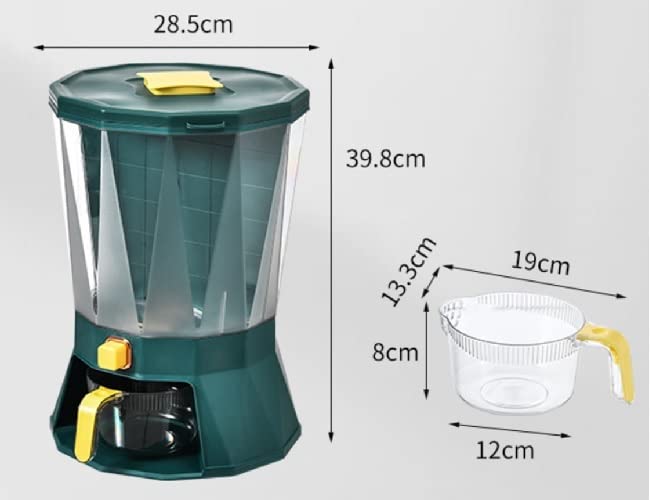 Kitchen Grain Bucket-Peacock green